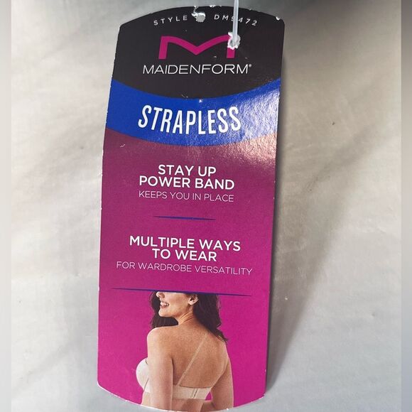 NWT Maidenform | DM9472 Black strapless Bra 34DD - Picture 3 of 5